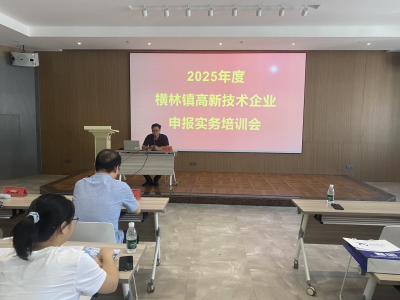 科技赋能强企业 创新引领赢未来——横林镇举办2025年度高企申报实务培训会